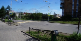 Интеллектуальный пешеходный переход установили в Магадане Гужвенко Сергей ИА MagadanMedia