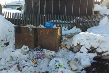 Грязь с неубранных мусорных баков угрожает здоровью магаданцев Фото из архива Светланы