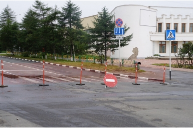 Часть улицы Гагарина в Магадане закрыли для проезда Мария Золотарева, MagadanMedia