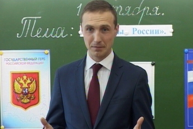 Антон Басанский принял участие в открытом уроке в 29 магаданской школе Фото из архива Антона Басанского