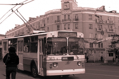 Троллейбус в Магадане с сайта mag-city.ru